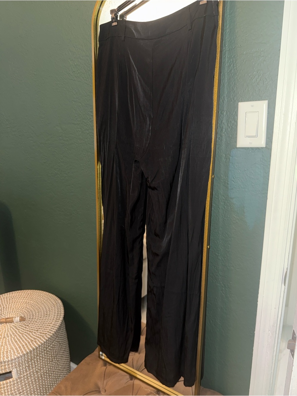 Princess Polly Black Wide-Leg Trousers